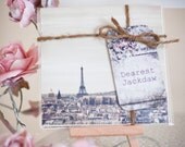 Sale - Paris Skyline Print Set of Two - 5 x 5 Fine Art Photography - France Landscape - Eiffel Tower - Whimsical