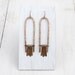 Arch and Brass Fringe Rustic Southwest Inspired Textured Dangle Earrings