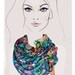 Rainbow Bubbles: hand painted silk scarf