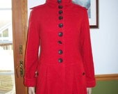 Women's Kensie Multi Button  Red  Jacket Coat size Small