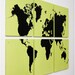Large World Map Wall Art Painting - Modern Home Decor - 24x36 Personalized Gift