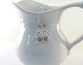 Black Diamond Earrings Swarovski Sterling Silver Plated Long Elegant Wire