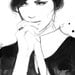 Print of original fashion illustration by Jessica Durrant titled Hazy Hazel Eyes