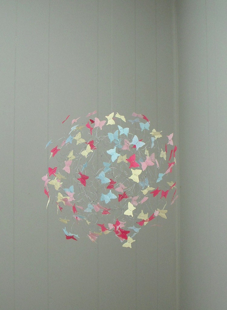 Nursery Mobile Butterfly Mobile Baby Mobile Crib Mobile Nursery Art Decor