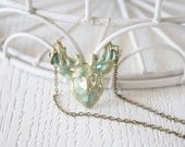Brass & Patina Deer Head Charm Necklace