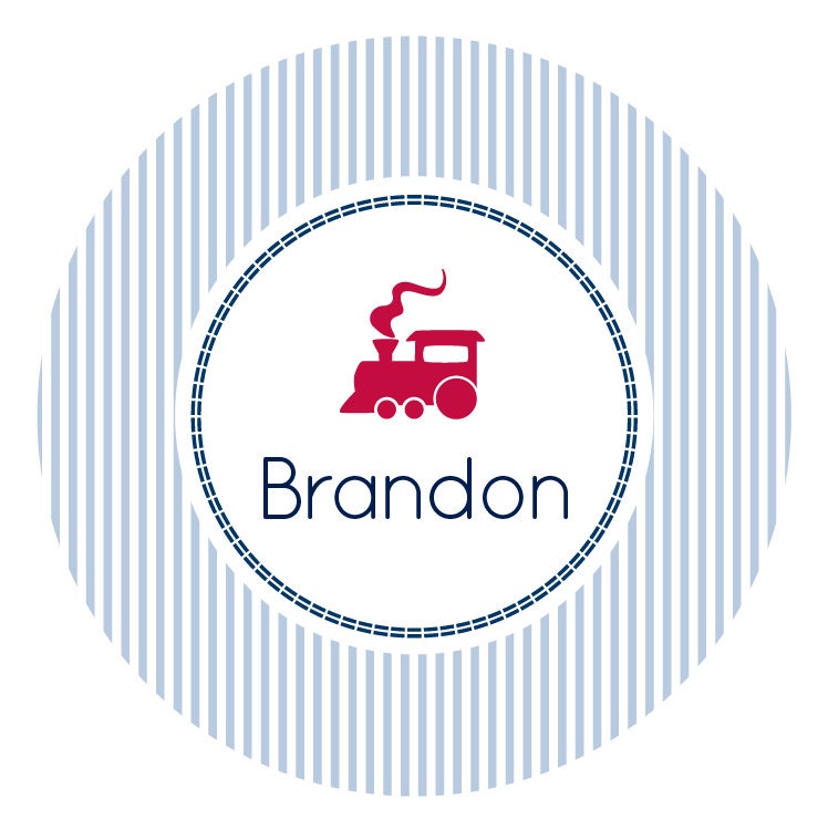 Plate or Bowl / personalized plate / melamine - train design