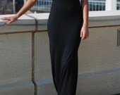 Simple Cap Sleeved Maxi Dress