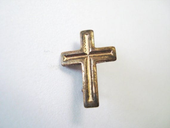 Vintage Christian Cross Lapel Pin Christian by LuxMeaChristus