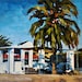 Santa Barbara Oil Painting - 12x12 - Shoreline Beach Cafe