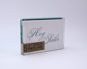 Letterpress Card Set - Hey Sailor in Peacock