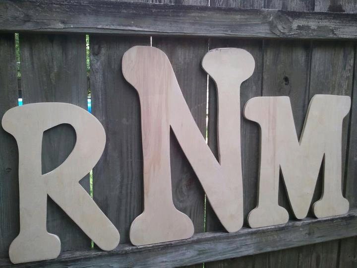set of 18 24 18 wooden monogram