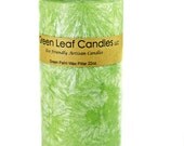 Eco Friendly Green Palm wax Pillar Candle 3x6"