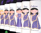 Personalized Indian brides and bridesmaids sari wedding gifts bags or bridal shower party or wedding give away favors totes Il_170x135