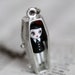 Faye - miniature stone clay vampire art doll in teeny coffin cameo setting - by Mab Graves