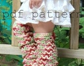 scallops and lace baby leg warmers crochet PDF pattern for baby and kids