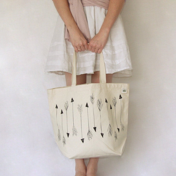 Arrows Recycled Cotton Tote