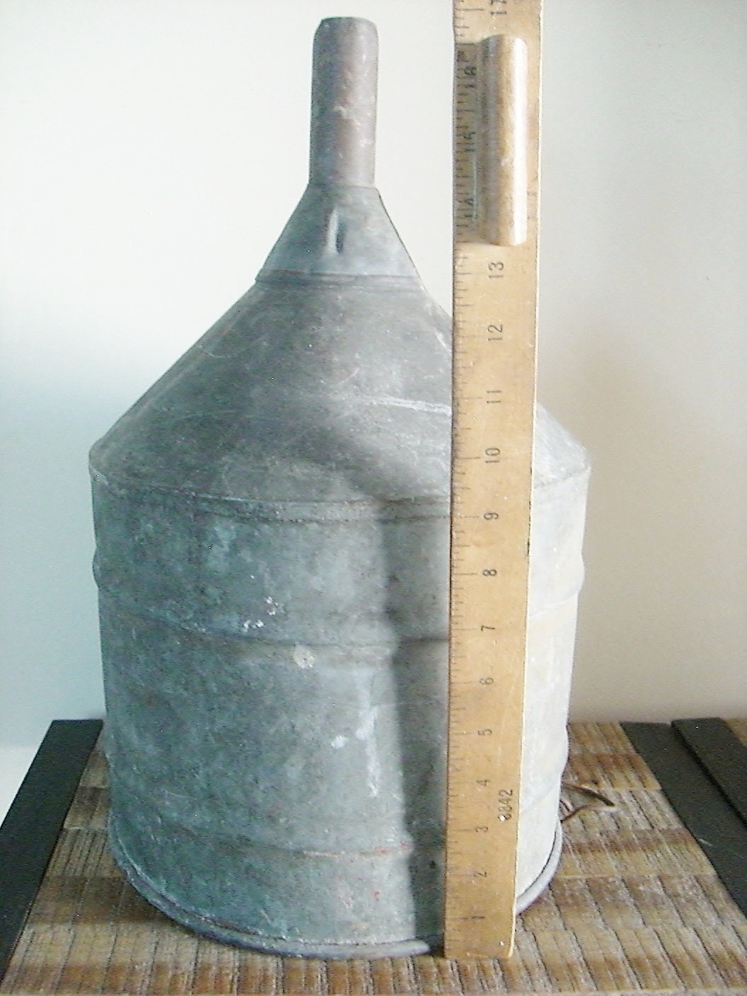 Antique Ellisco Galvanized Super sized Farm Funnel