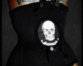 Gothic Steel Boned Underbust Corset - To Be or Not Be - Custom Made,