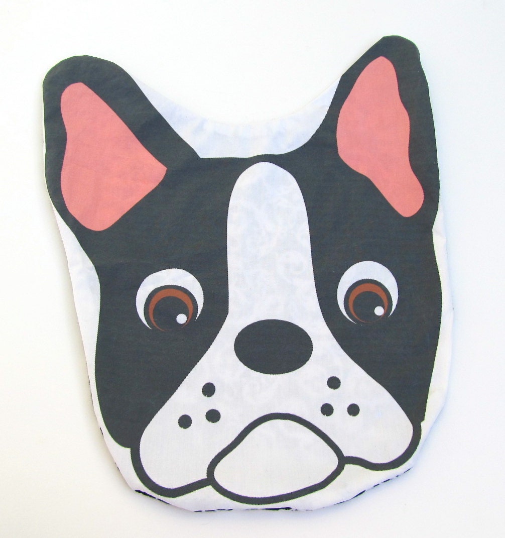 Unstuffed  Boston Terrier Pillow Head