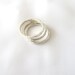 Hammered stacking rings, fine silver set of three, artisan silver rings