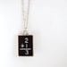 Chalkboard Necklace - Blackboard Pendant with White Chalk and Eraser, Graduation Necklace, Teacher Gift, Nerd Jewelry - 'Scribbles'