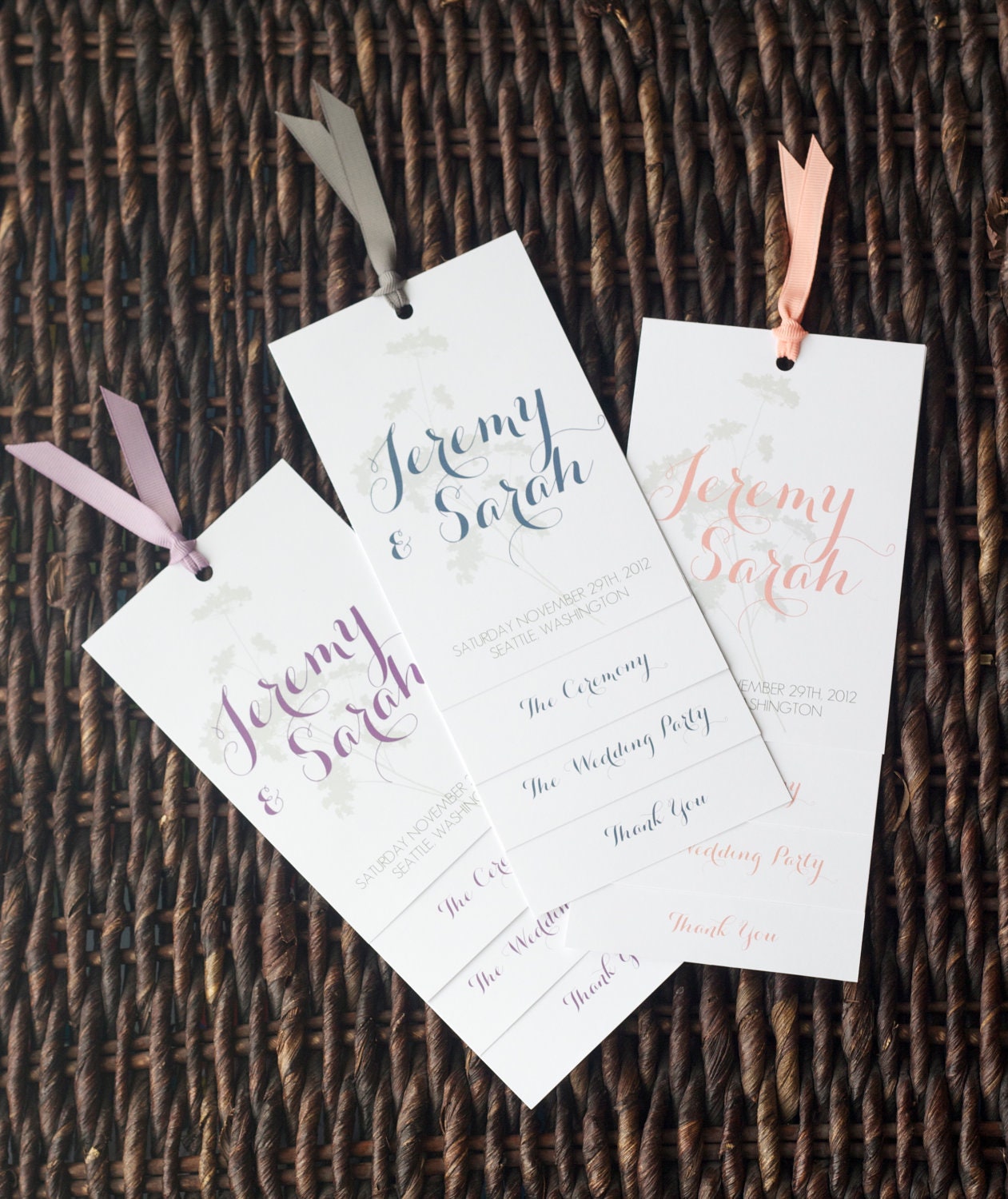 100 Custom Layered Wedding Programs