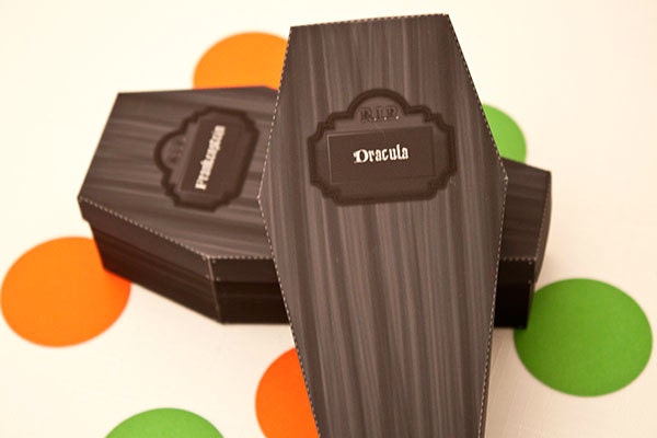 COFFIN Favor Box - DIY Printable PDF Il_570xn
