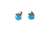 Caribbean Blue Opal Swarovski Crystal Earrings Mermaid Stud Earrings Mermaid Earrings Blue Crystal Stud Earrings Blue Crystal Earrings