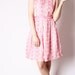 60s Vintage Pink and White Floral Cotton Day Dress / 50s cotton dresses / Pink 1960s dresses / 60s pink dress / 2291