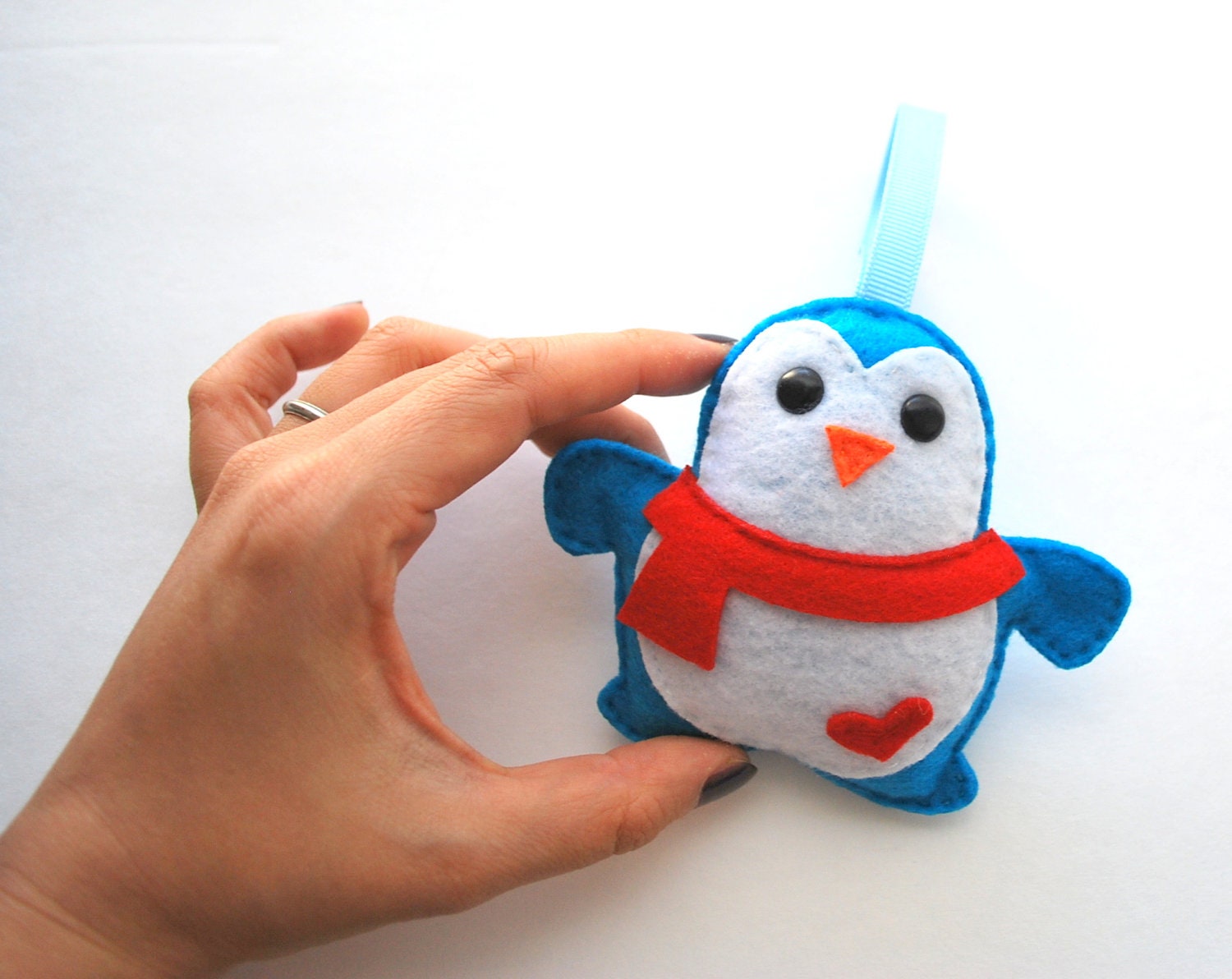 Felt Penguin Ornament, Baby Penguin A340