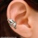 925. Royal Leaf - Sterling Silver ear cuff earring, non pierced earcuff jewelry for men and women 110612