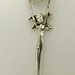 Angel Hadyn Holds On To Hope - Up Cycled Sterling Silverware, And PMC - Art Jewelry Pendant - 882