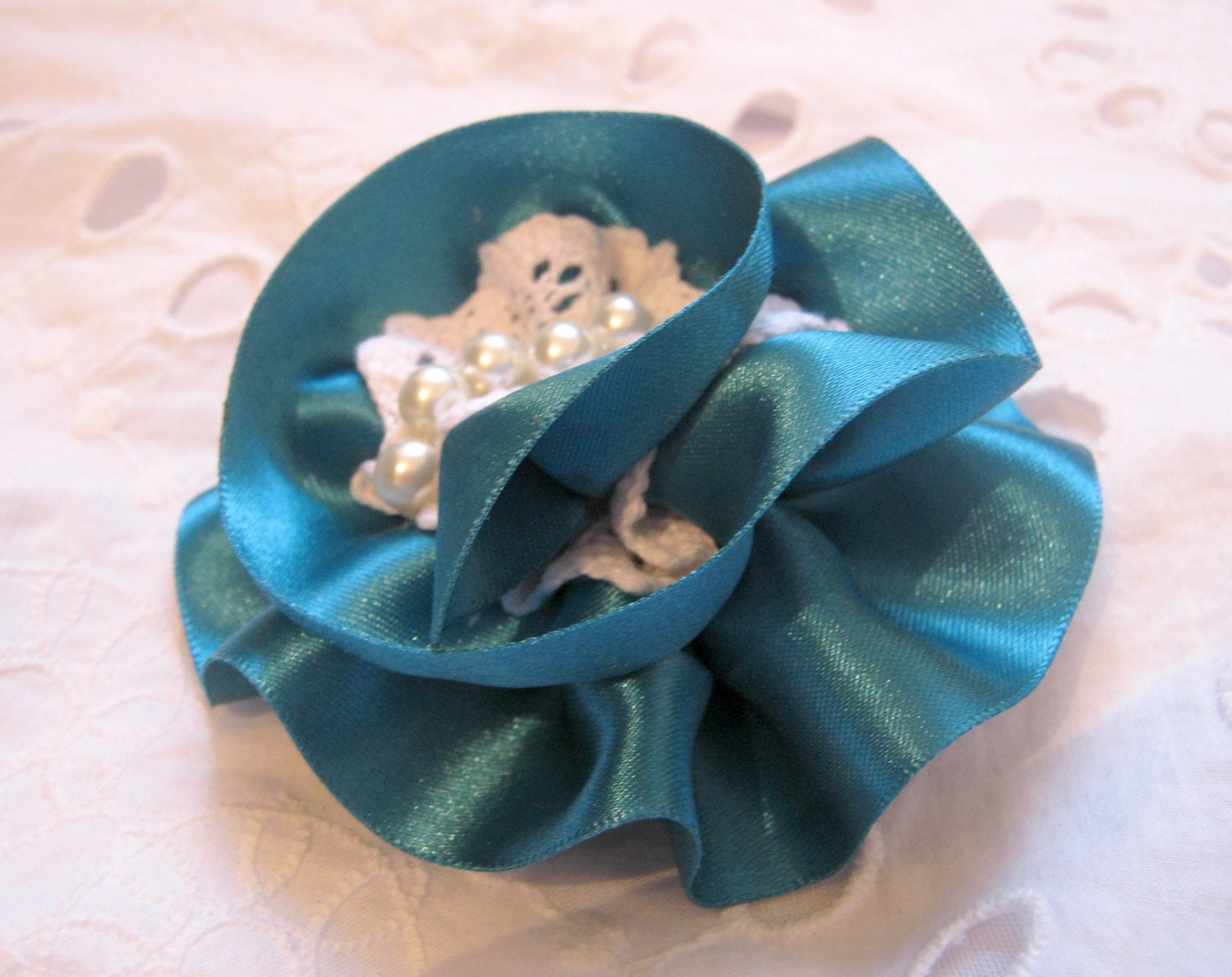 Flower Bobby Pin Bridesmaids accessories Satin Flower Bobby Pins Bridesmaids gift