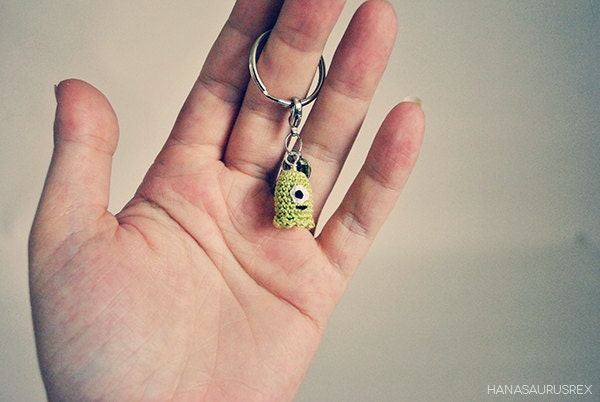 Amigurumi Monster // Keychain // Lime Green