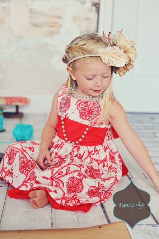 Girls Dress - Ainsley Dress - Amy Butler - Size 3T - Ready to Ship