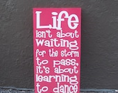 Dancing in the Rain 12x24 Wood Sign