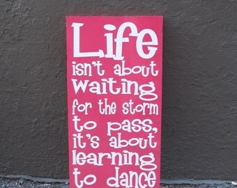 Dancing in the Rain 12x24 Wood Sign