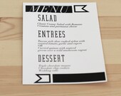 Observatory Menu- Observatory wedding collection- customize with your color choices-set of 50