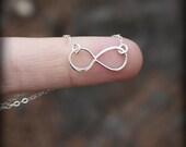 Infinity Necklace - SALE. Sterling Silver  Infinity . Eternity Necklace . Figure Eight . Inspired by Reese Witherspoon