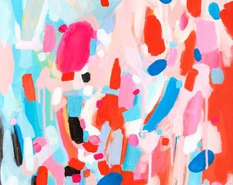 Something Wonderful Is About to Happen, Original Abstract Acrylic Painting on Stretched Canvas