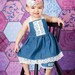 Baby Headband - Denim and Lace - Baby Girl Headband - Vintage Baby Headband - Lace Headband - Baby Photo Prop