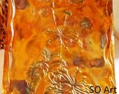 Geranium - Fired Metal Copper Repousse
