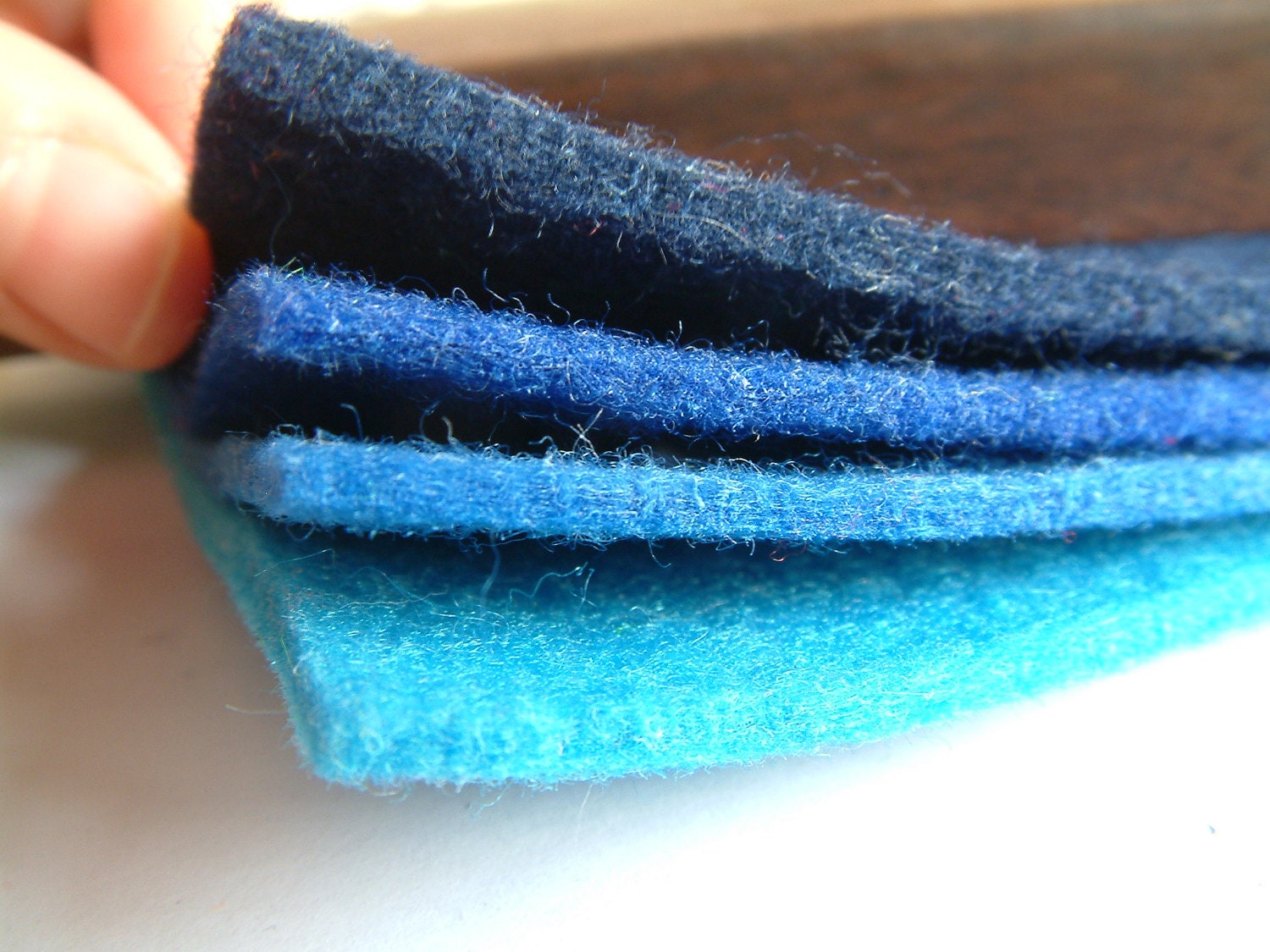 wool Polyester blend felt set, thickness 3mm, 30cm x 30cm x 17 sheets,17 colors,