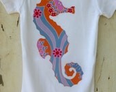 Baby Girl Onesie - Seahorse - Nautical
