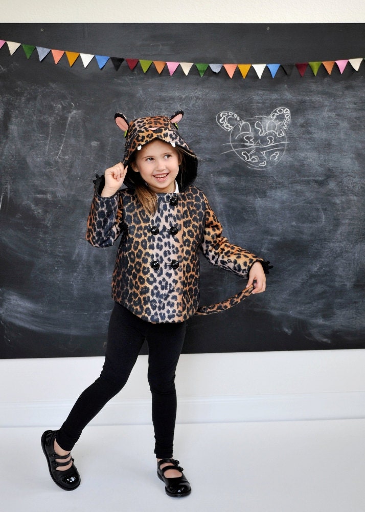 Girls Spotted Leopard Coat
