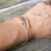 Sideways Initial Bracelet - Hand Stamped Custom Bracelet - Sterling Silver