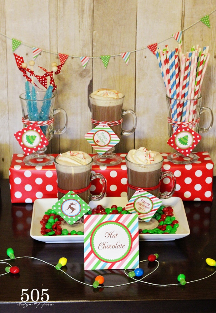 INSTANT DOWNLOAD Christmas Party Collection - Printable Christmas Decorations by 505 Design Paperie Il_570xn