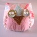 Sweet Pink and Blue Harlequin Patterned Hootie Cutie