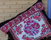 SALE 30% OFF Vintage Hmong Baby Carrier Floor Bed Cushion Cover pink White white flowers CU2012-2