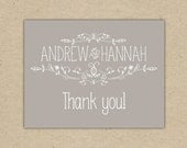 Thank You Card - wedding thank you, friendship, anniversary, birthday, just because.